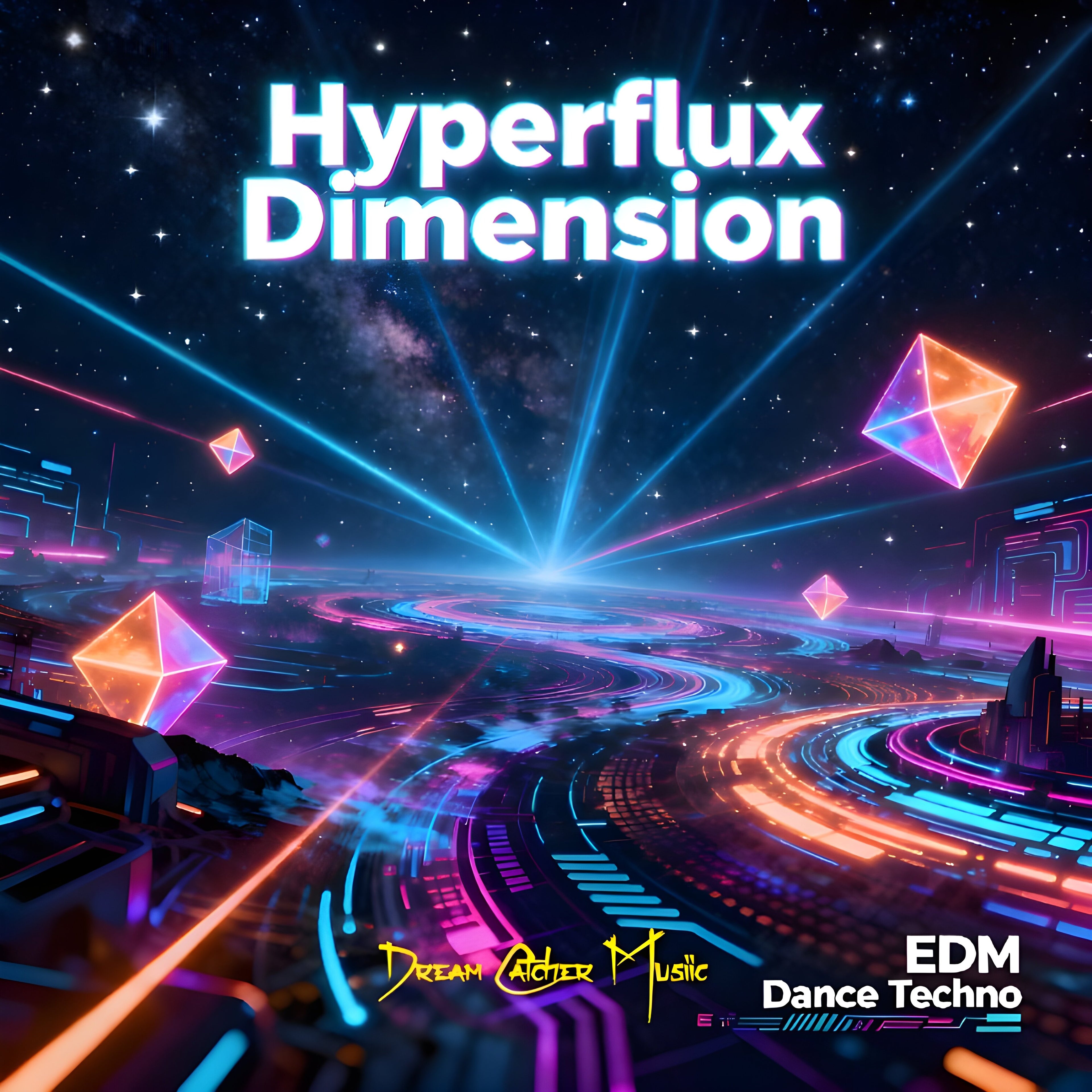 Digital Album Download "Hyperflux Dimension"   Dimension is out now—12 tracks of futuristic EDM techno fire! Neon pulses, cosmic rifts.